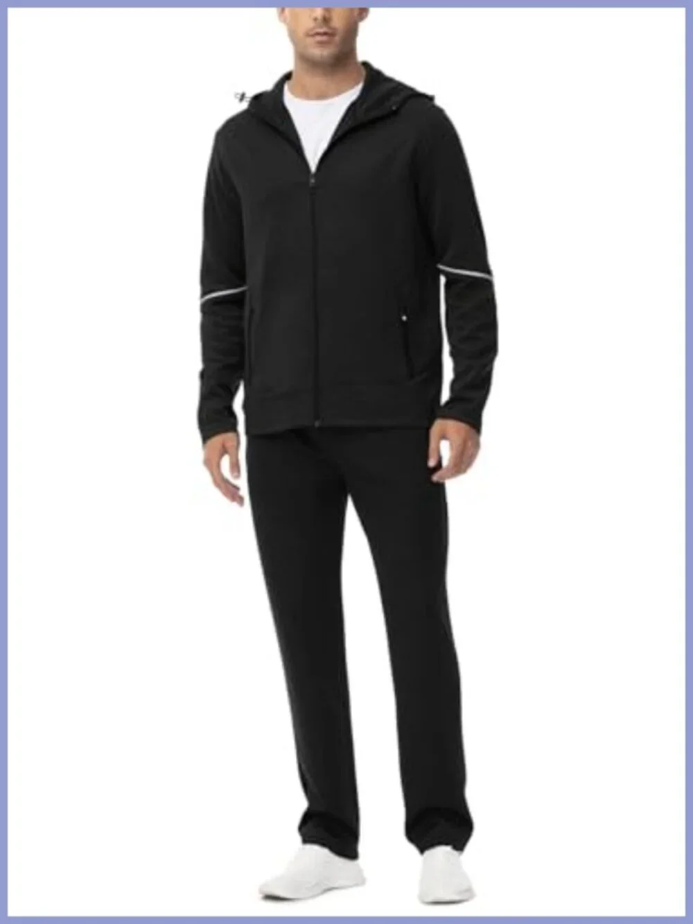 Men's 2 Piece Track Suit Set Hooded Zip Sweatsuit Athletic Fit